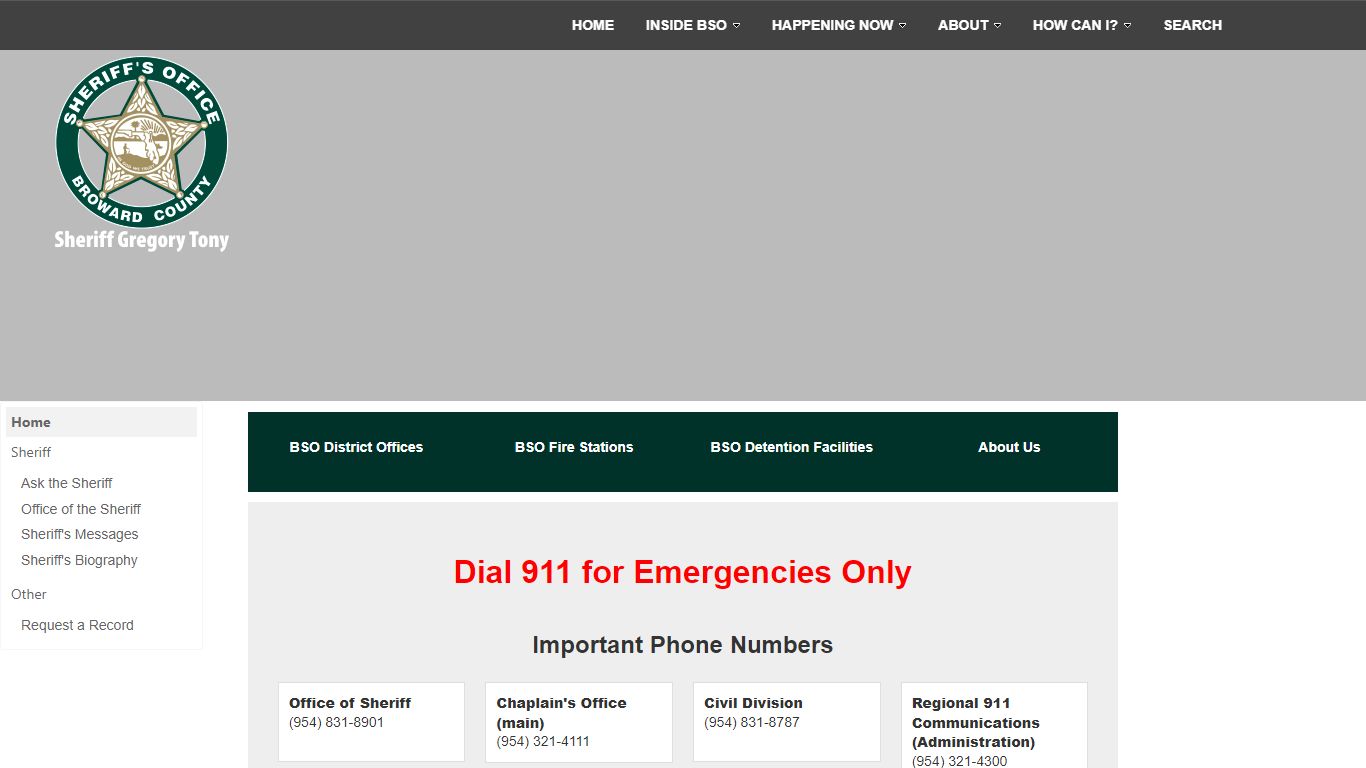 Contact Us - Broward County Sheriff's Office